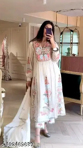 Rayon Kurti Set 